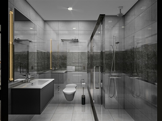 A new project under construction in the Mahmutlar area