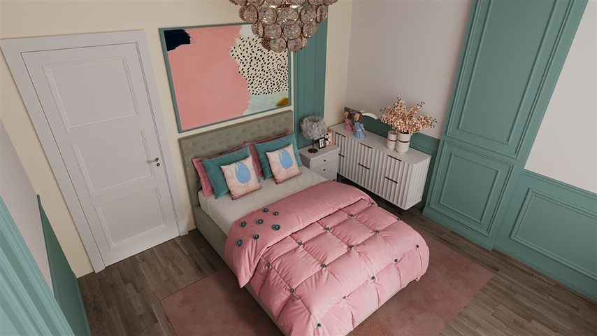 2+1 apartment in a complex under construction in Okurjalar district