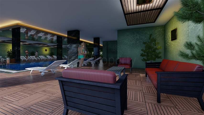 2+1 apartment in a complex under construction in Okurjalar district