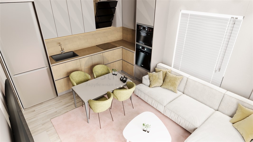 2+1 apartment in a complex under construction in Okurjalar district