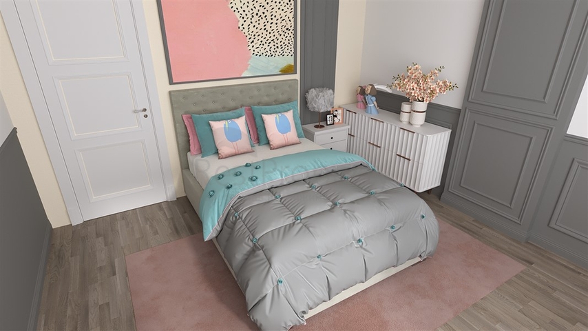 2+1 apartment in a complex under construction in Okurjalar district