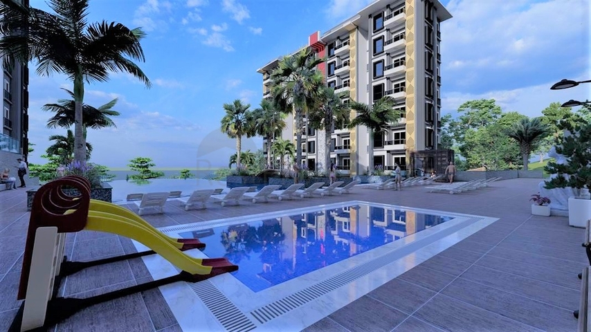 2+1 apartment in a complex under construction in Okurjalar district