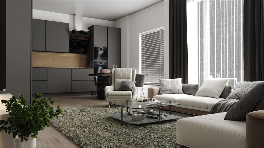 2+1 apartment in a complex under construction in Okurjalar district