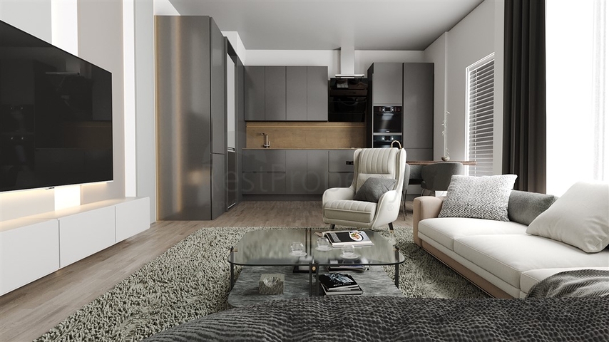 2+1 apartment in a complex under construction in Okurjalar district