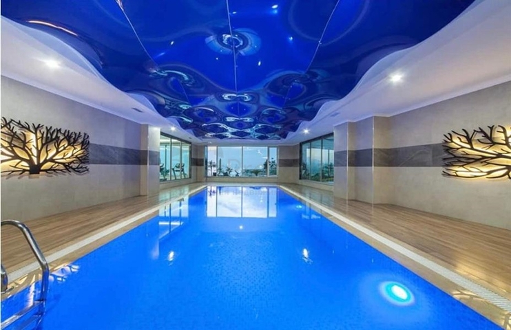 Furnished 1+1 apartment with beautiful sea view in Kargicak area