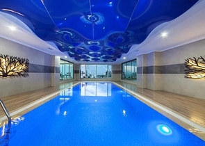 Furnished 1+1 apartment with beautiful sea view in Kargicak area