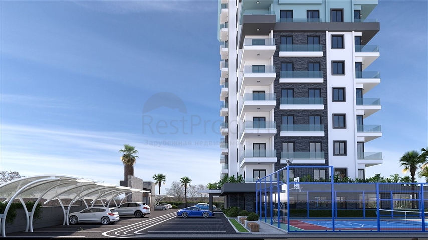 1+1 apartment in a newly built modern complex in Mahmutlar