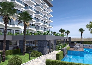 1+1 apartment in a newly built modern complex in Mahmutlar