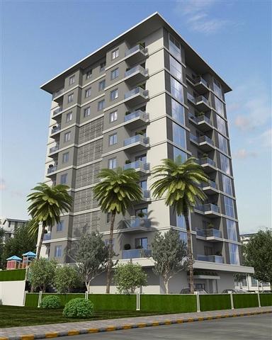 Spacious 1+1 apartment in a building under construction in Mahmutlar district