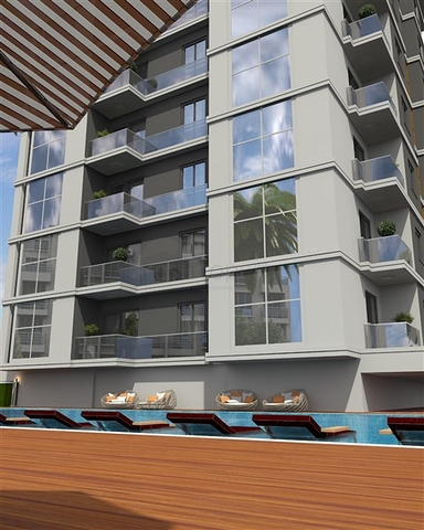 Spacious 1+1 apartment in a building under construction in Mahmutlar district