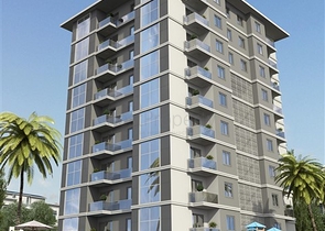 Spacious 1+1 apartment in a building under construction in Mahmutlar district