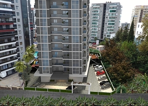 Spacious 1+1 apartment in a building under construction in Mahmutlar district