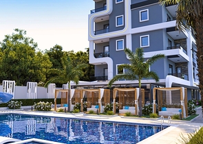 1+1 apartment in a premium class complex in Mahmutlar district