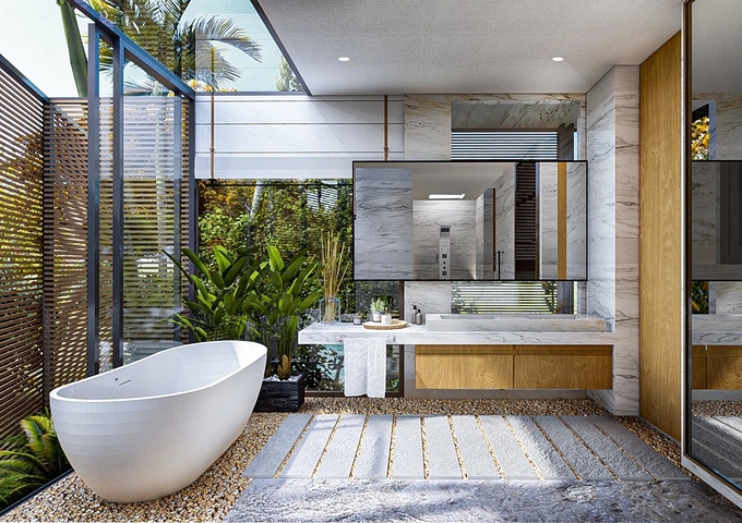 Villas under construction near Bang Tao