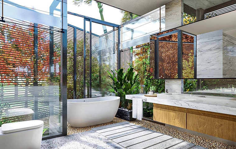 Villas under construction near Bang Tao