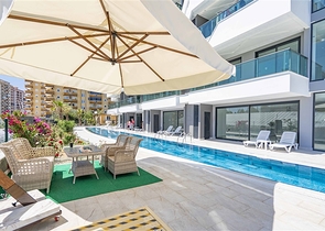 Furnished 1+1 apartment in a new complex in Kargicak district