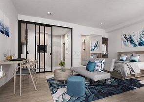 A respectable condominium on the golf courses of the Laguna resort complex