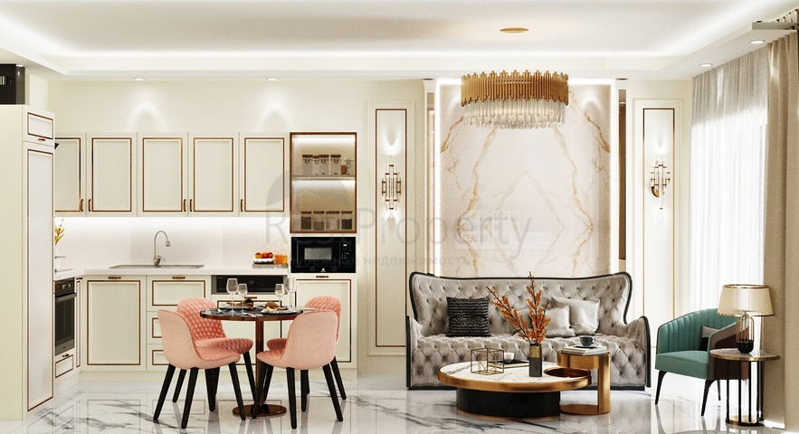 Apartment 1+1 in the Cleopatra area with a residence permit