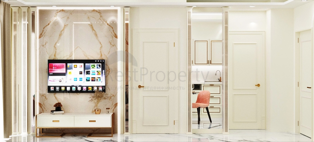 Apartment 1+1 in the Cleopatra area with a residence permit