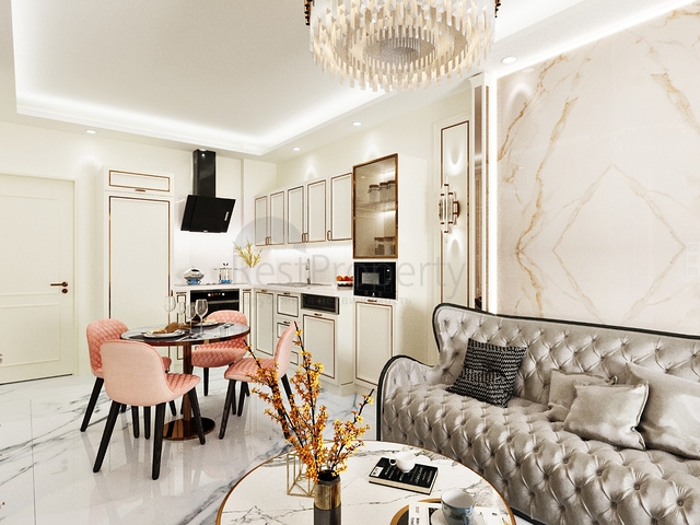 Apartment 1+1 in the Cleopatra area with a residence permit