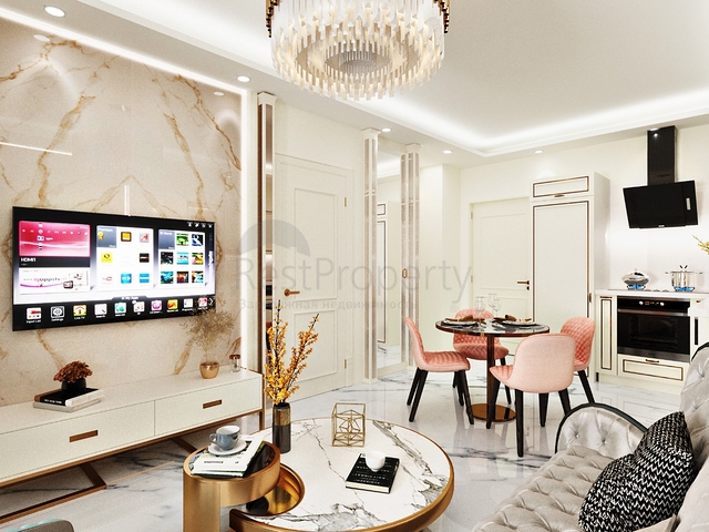 Apartment 1+1 in the Cleopatra area with a residence permit