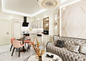 Apartment 1+1 in the Cleopatra area with a residence permit