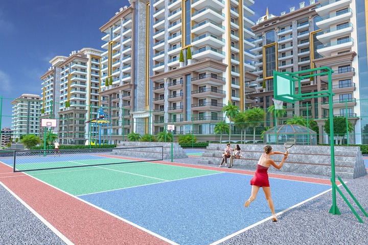 Grand apartments with hotel infrastructure in the Mahmutlar area