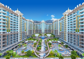 Grand apartments with hotel infrastructure in the Mahmutlar area