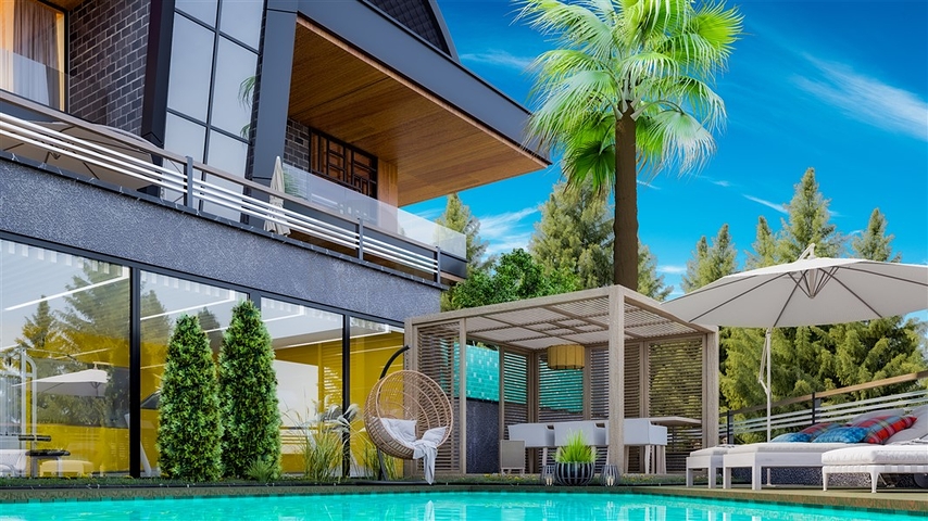 4+2 villas with stunning views in Kargicak area 