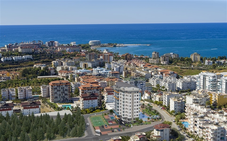 Apartment with sea view in a picturesque area of Alanya