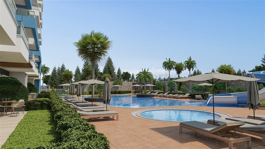 Apartment with sea view in a picturesque area of Alanya