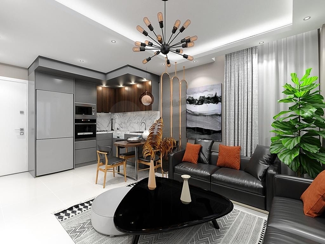 Apartment with sea view in a picturesque area of Alanya