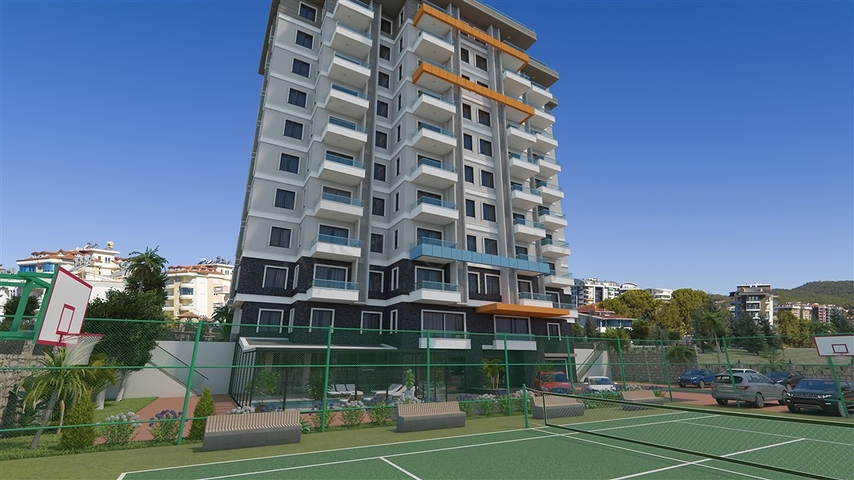 Apartment with sea view in a picturesque area of Alanya