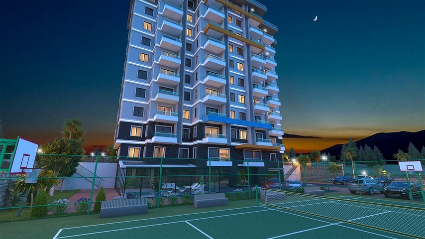 Apartment with sea view in a picturesque area of Alanya