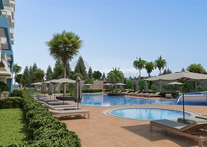 Apartment with sea view in a picturesque area of Alanya