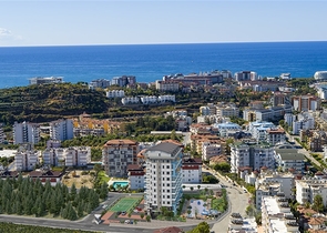 Apartment with sea view in a picturesque area of Alanya