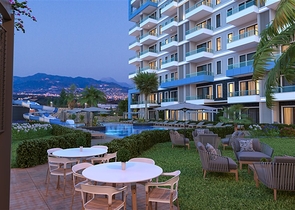 Apartment with sea view in a picturesque area of Alanya