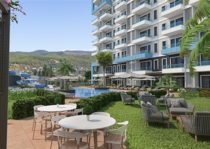 Apartment with sea view in a picturesque area of Alanya