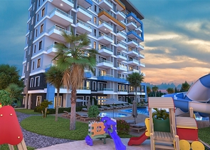 Apartment with sea view in a picturesque area of Alanya