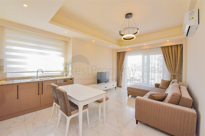 1+1 apartment for rent in Avsallar area, 1,200 m. to the sea