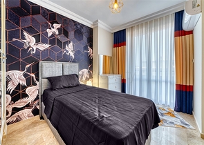 Spacious apartment in Mahmutlar area with sea and mountain views