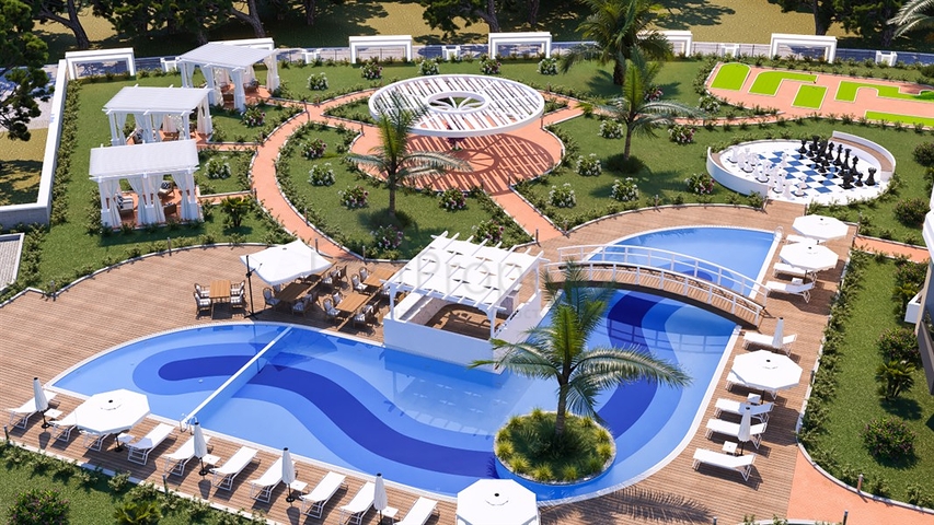 Apartments 1+1 and 2+1 under construction in Avsallar district