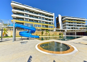 1+1 apartment in a project under construction in Oba district