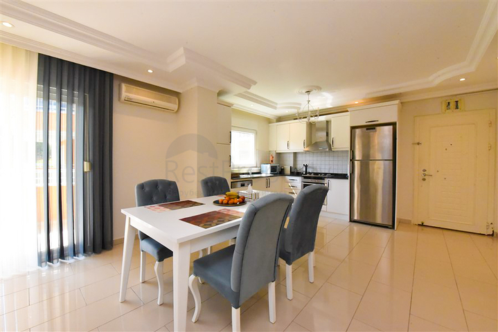 2+1 apartment on the first coastline in Demirtas district