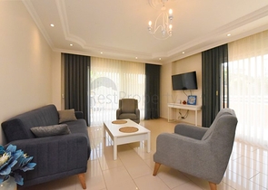 2+1 apartment on the first coastline in Demirtas district