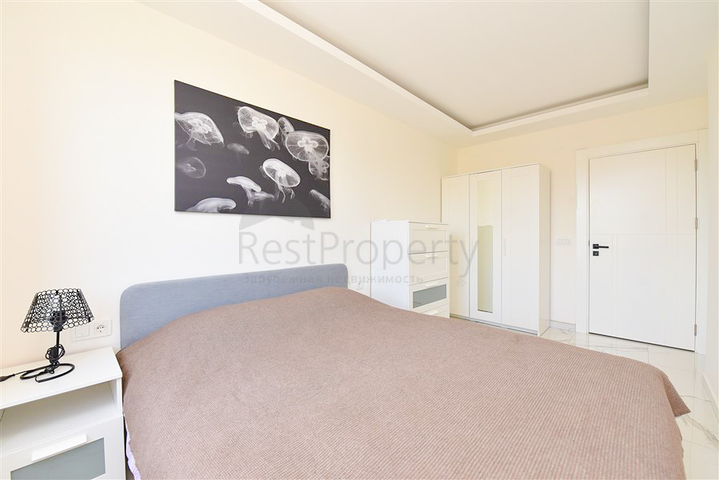 1+1 apartment with furniture and appliances, in the Mahmutlar area