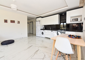1+1 apartment with furniture and appliances, in the Mahmutlar area