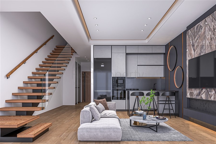 A new project of townhouses 500 meters from the sea