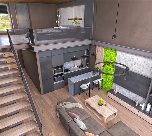 A new project of townhouses 500 meters from the sea