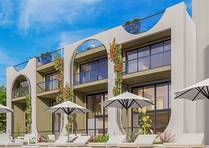 A new project of townhouses 500 meters from the sea